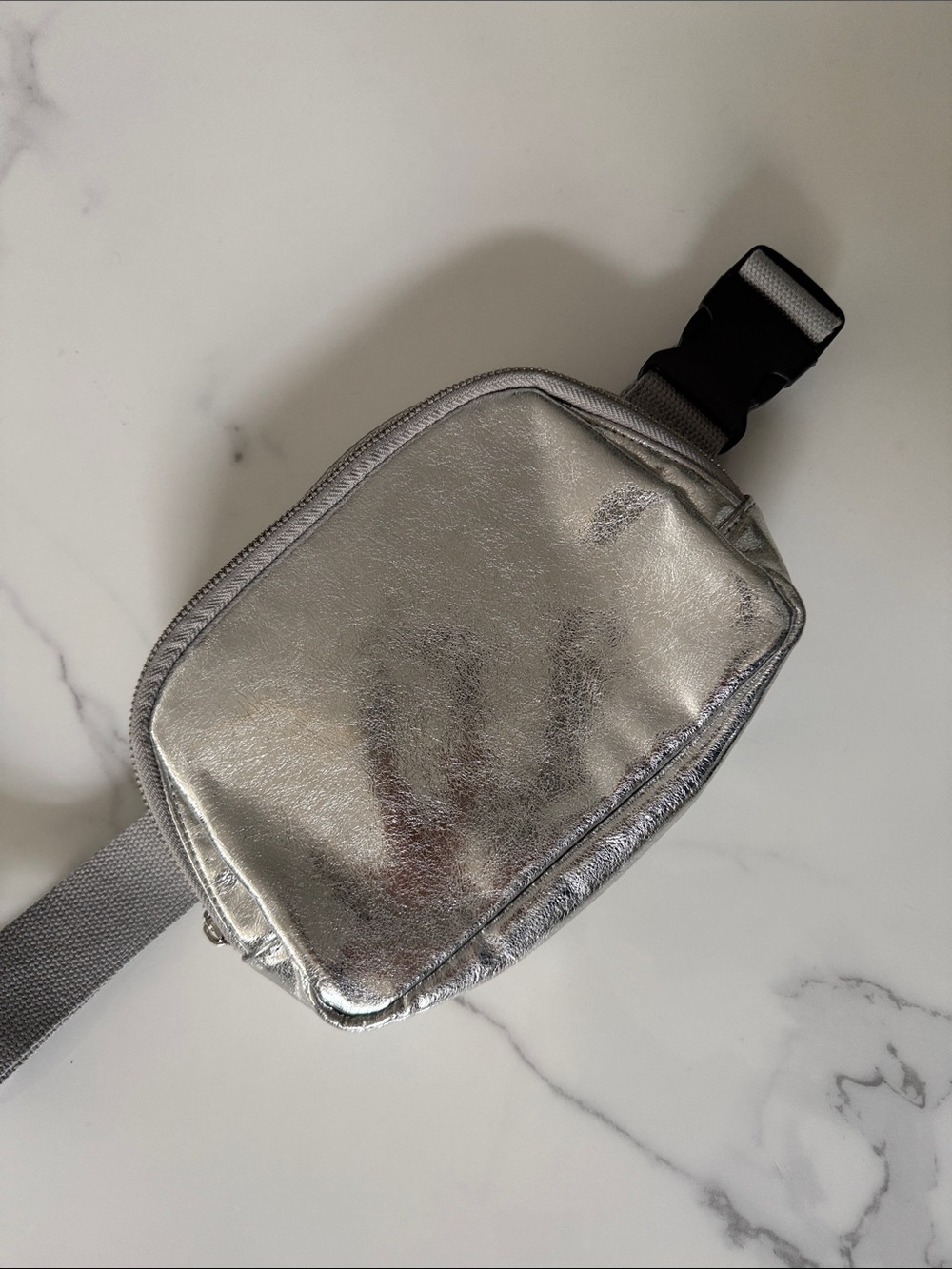 GAP Silver Metallic Belt Bag